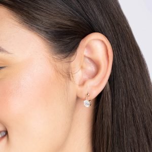 Silver Solitaire Drop Earrings